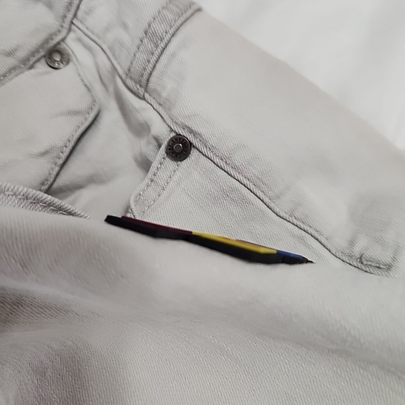 Born Fly Mens Size 40 Jean Shorts light gray Embroidered Price is Right - Picture 5 of 9